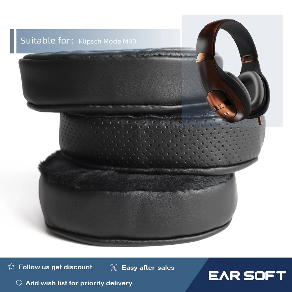 

Earsoft Replacement Ear Pads Cushions for Klipsch Mode M40 Headphones Earphones Earmuff Case Sleeve Accessories