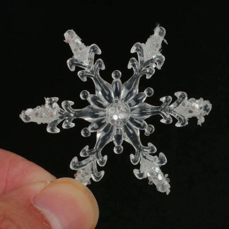 12 шт./компл. Рождественская Снежинка Форма ясные акриловые кристаллы стразы для