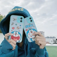 anime cute doraemon love bean paste bun phone case for iphone 7 8 plus 11 12 mini pro x xs max xr cover fundas