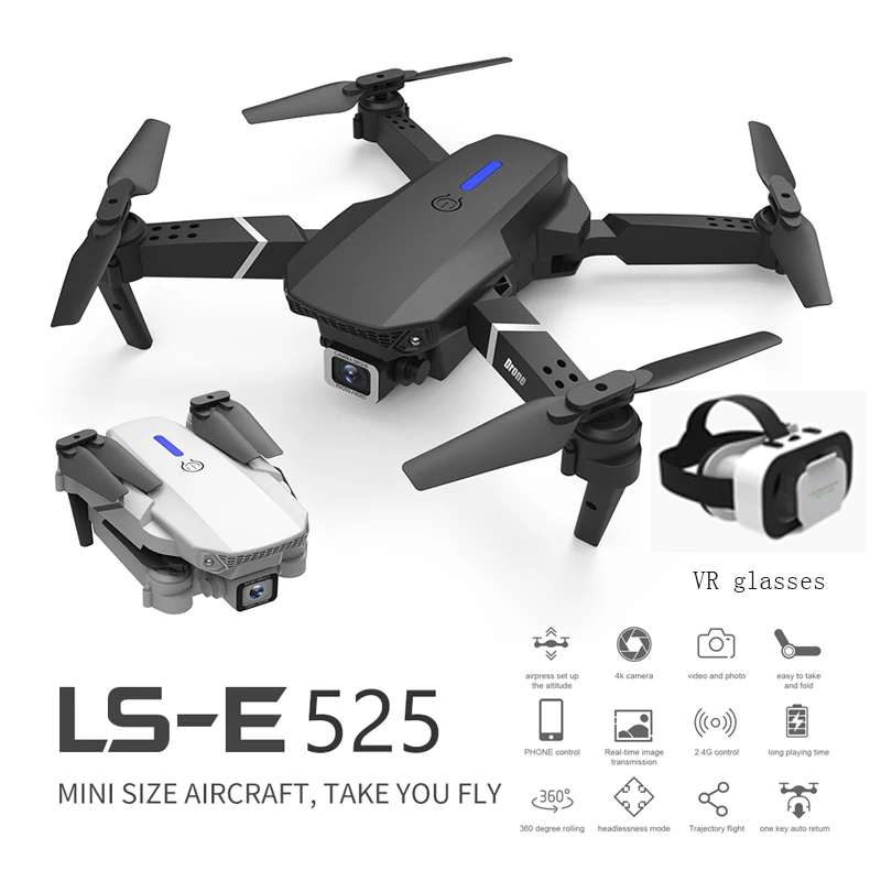 Мини-Дрон с двойной камерой 4K HD Wi-Fi FPV фиксированная высота защита от помех Follow Me