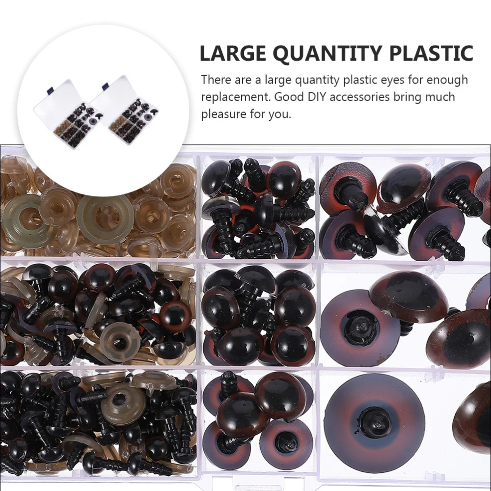 

142 Pairs Safety Eyes Craft Eyes with Washers Doll Eyes for Crafts