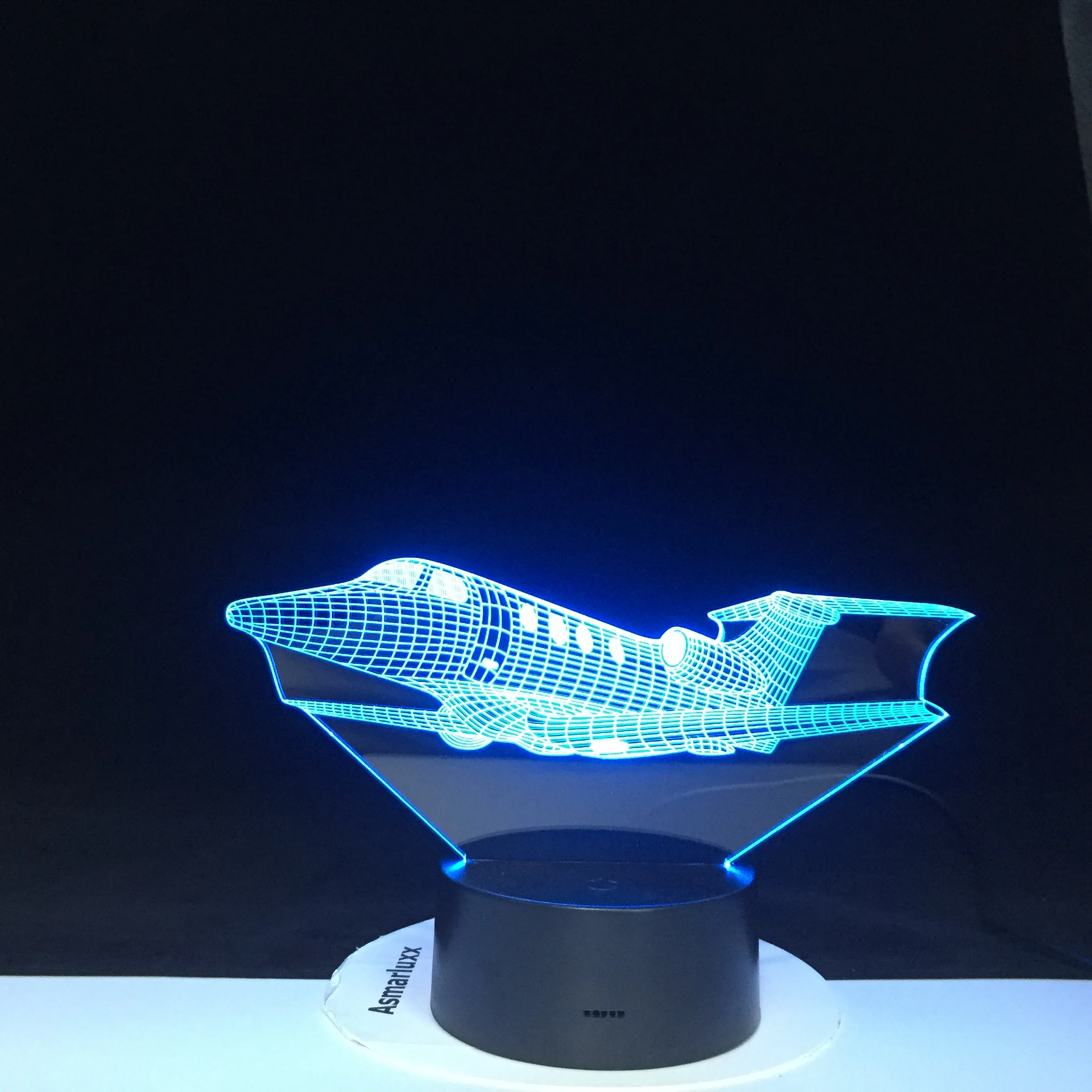 Светодиодный ночсветильник с 3D самолетом 16 цветов сменная лампа для самолета
