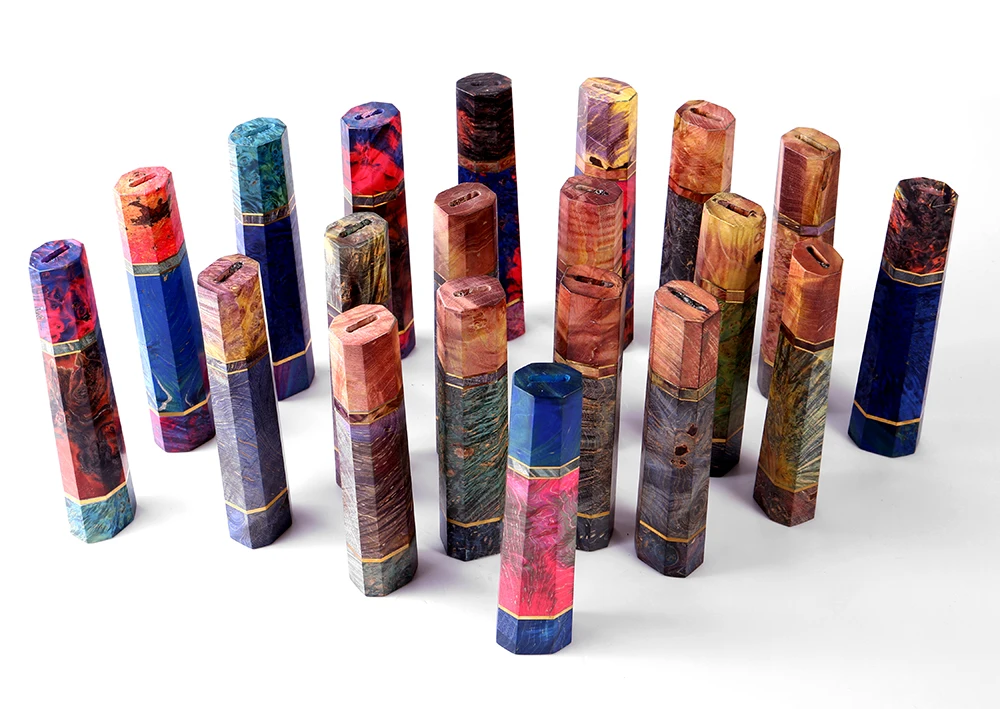 Зернистая деревянная ручка XITUO восьмиугольная ручное рукоделие сделай сам