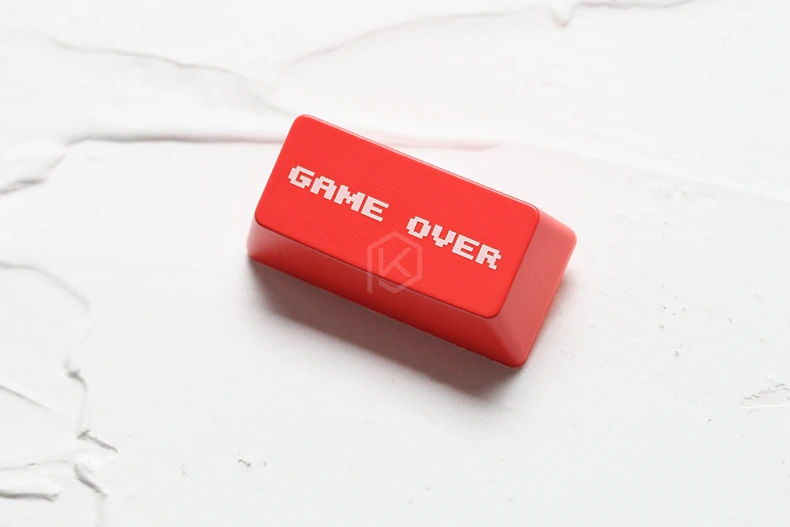 

Mechanical keyboard personality translucent keycaps backspace keycaps game over game over backspace pixel style