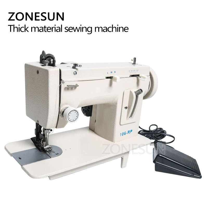 Швейная машина ZONESUN 106 RP для кожи домашняя плотная швейная машинка меха одежды