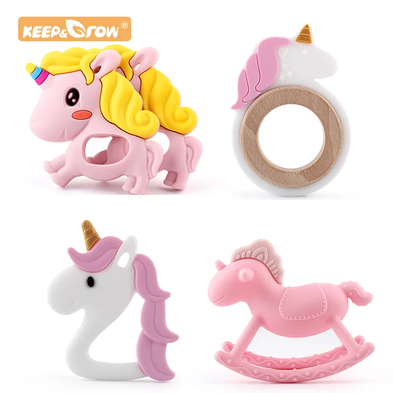 Keep & расти 1 шт. милый Единорог Детские Силиконовые ложки для животных