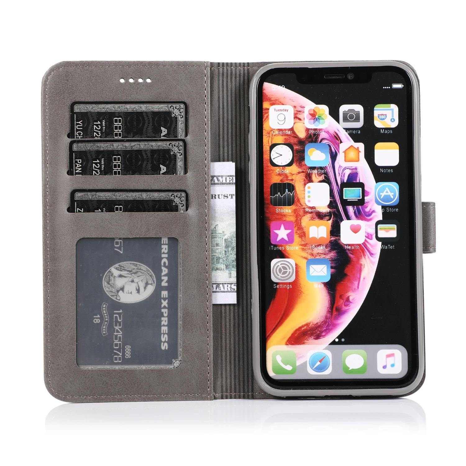 Флип чехол для iPhone 5, чехол для iPhone 6 7 8 Plus X XS чехол для MAX XR Модный чехол для телефона с изображением кожаный бумажник чехол в облегающий чехол s кожи карты Капа