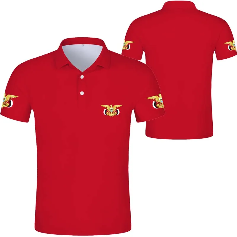 Рубашка поло Йемен самодельная рубашка с надписью на заказ изображением флага