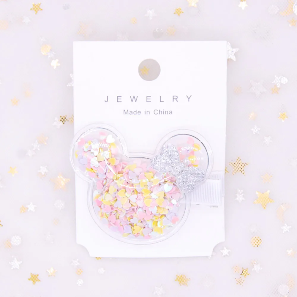15 (1 Piece) 1/2Pcs/set Waterproof Mini Jelly Bows Hair Clips for Girls Glitter Knot Pool/Swim Bows PVC Hairbows Hairpin Party Kids Headwear - Цвет: 15 (1 Piece)