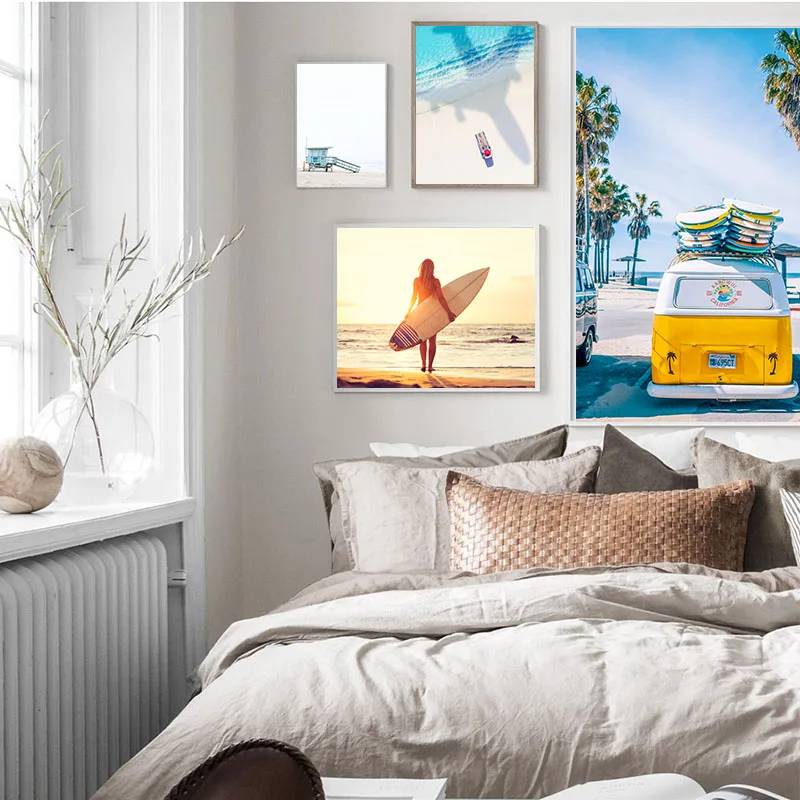 Современные скандинавские Калифорнийские пляжные морские плакаты и репродукции