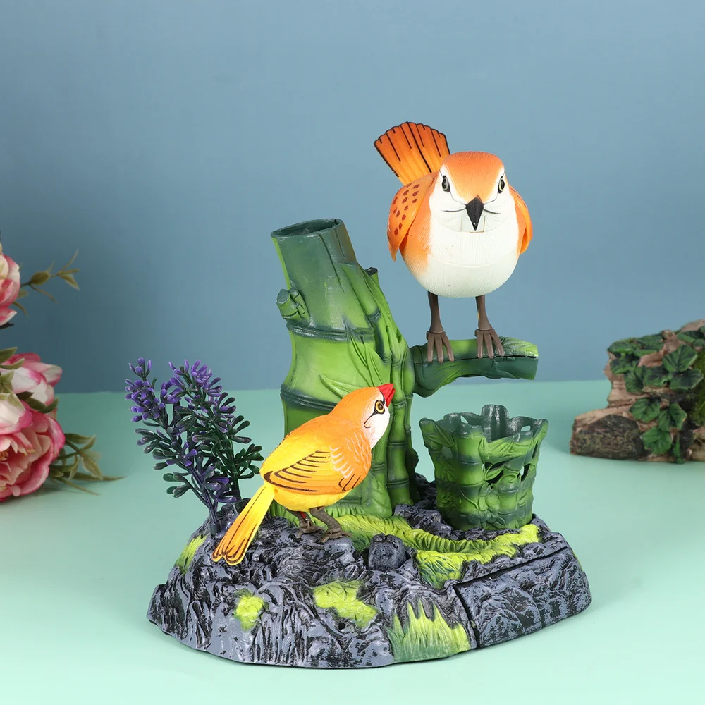 

1Pc Imitation Bird Electric Sounding Bird Voice Control Cage Ornament Educational Supply A