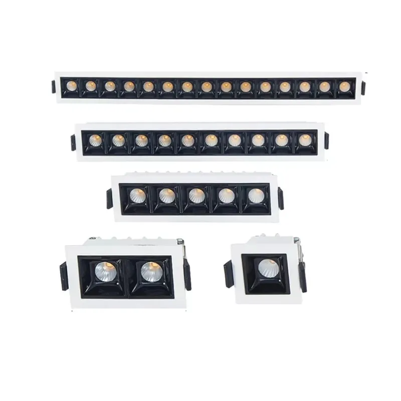 

High Brightness Recessed Strip CREE LED Ceiling Lights Dimmable COB LED Downlights AC85~265V LED Strip lamp Indoor Lighting