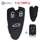 OkeyTech 1510 шт., 3-кнопочный Мягкий силиконовый чехол для ключей, резиновые прокладки для Alfa Romeo 159 Brera 156 Spider, сменные автомобильные накладки для ключей