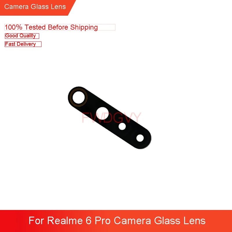 

Стеклянный объектив задней камеры для OPPO Realme 6 Pro, 2 шт., двойная Тройная Основная камера, стеклянный объектив, запасные части для ремонта