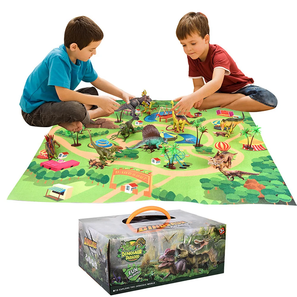 

Animal Jungle Set Park Dinosaurs Toy T Rex Dinosaur World Game Carpet Scene Children Educational Toys for Kids Boys