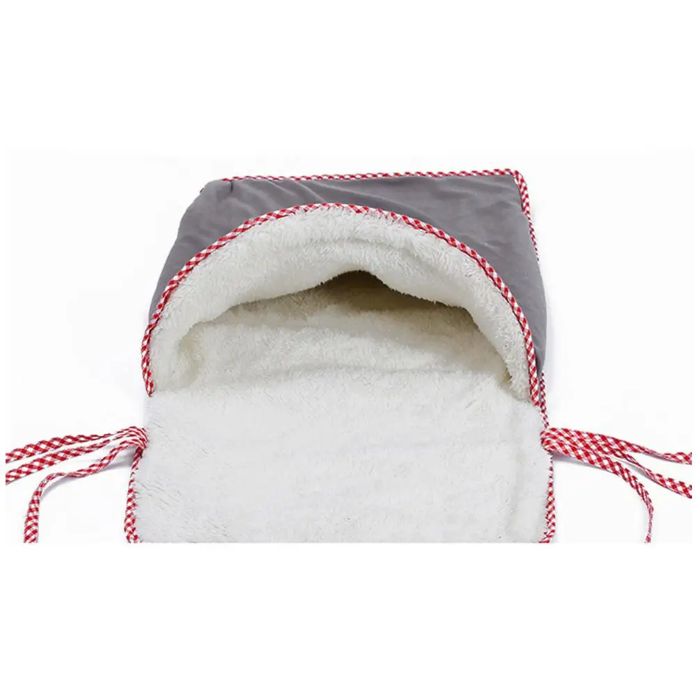 Adeeing Winter Cat Bed Soft Sleeping Bag Interactive Crinkle Paper Tunnel House Puppu Nest for Dog Cats Mat Products | Дом и сад
