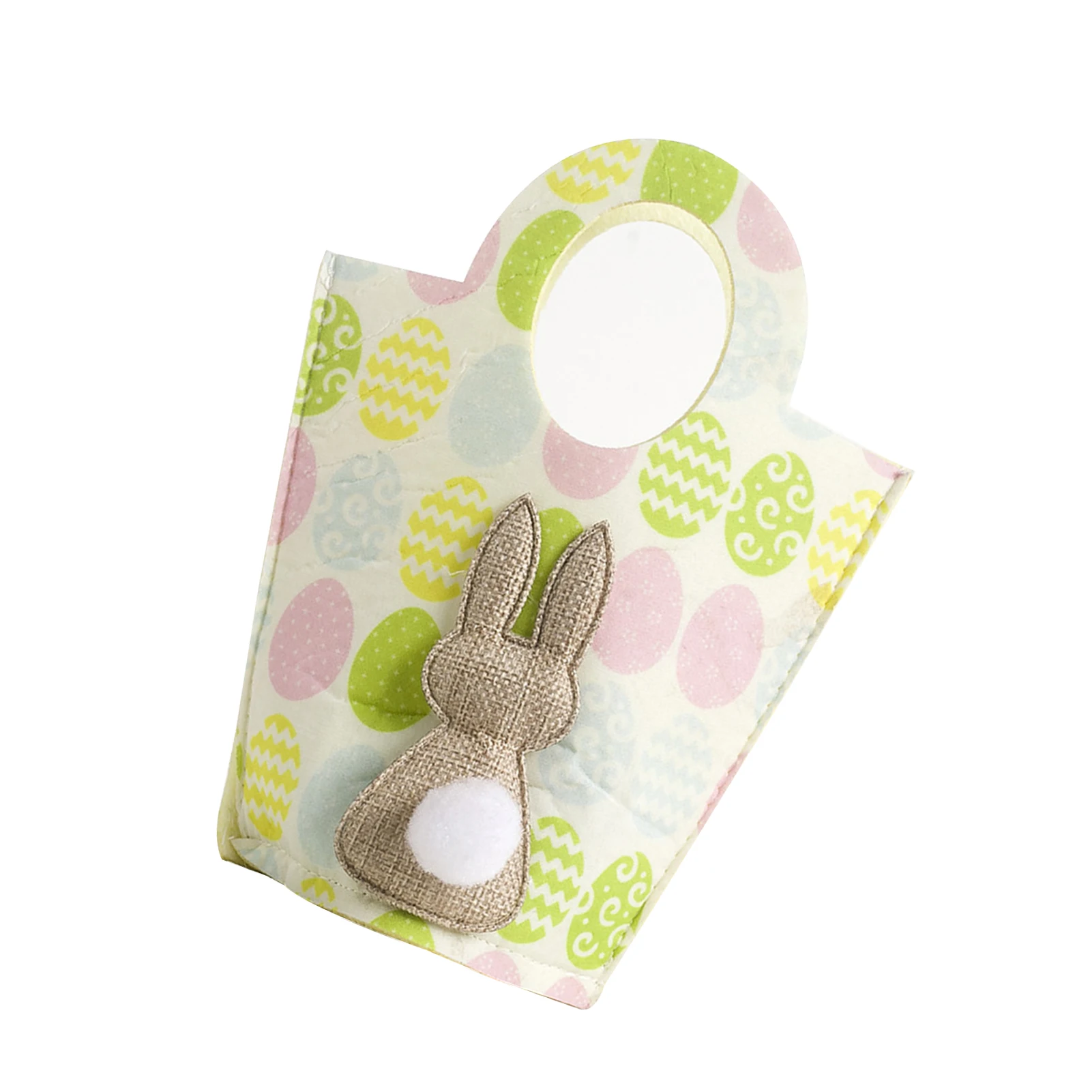 

Easter Egg Printed Collection Basket Nordic INS Style Creative Bunny Candy Cloth Handbasket Candy Gift Bags For Kids