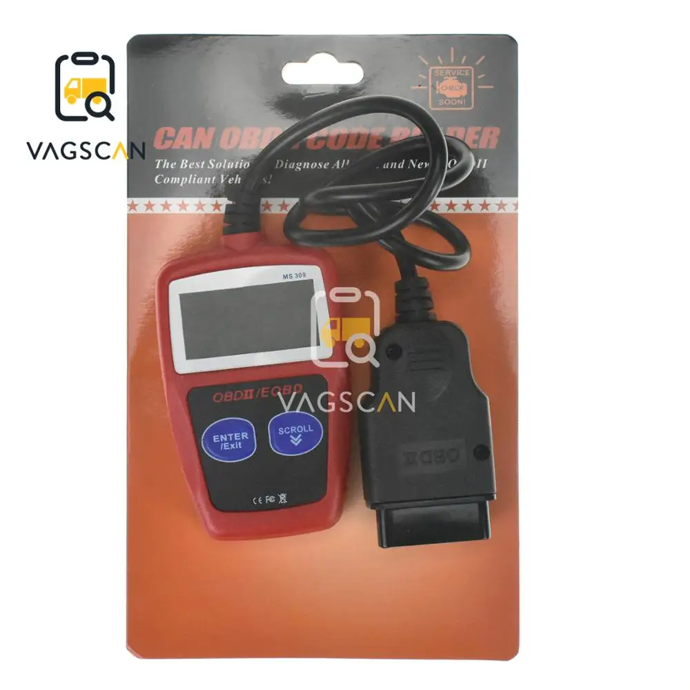 Считыватель кодов автомобиля MS309 CAN BUS OBD2 EOBD OBD II диагностический инструмент MS 309