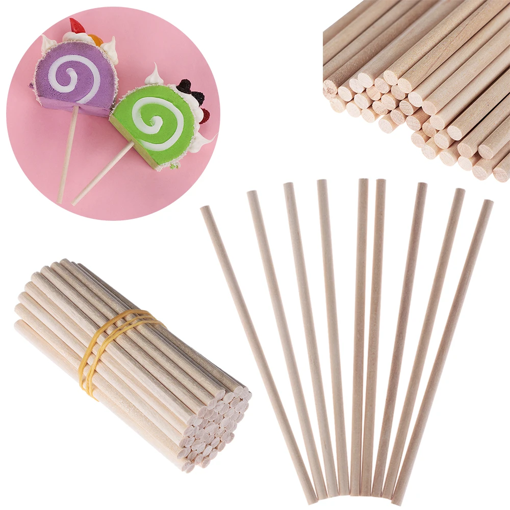 10/50pcs 80/100/150/mm Round Pine Wooden Rods Sticks Premium Durable Dowel for DIY Arts&ampCrafts Building Model Woodworking |