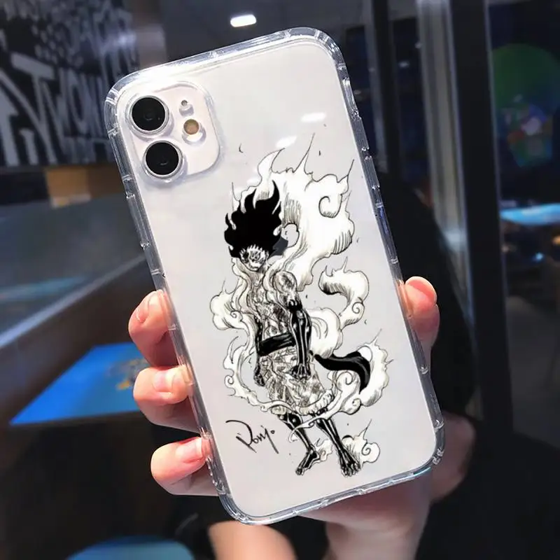

One Piece Luffy Japanese Manga Phone Case Transparent for iPhone 11 12 mini pro XS MAX 8 7 6 6S Plus X 5S SE 2020 XR