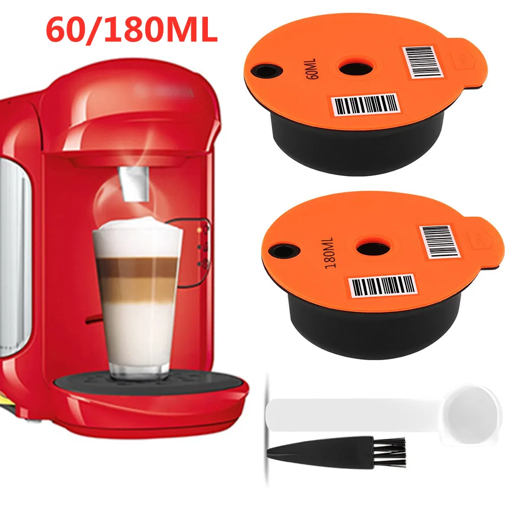 60 мл/180 мл многоразовые кофейные капсулы чашки с фильтром пластиковые для машины