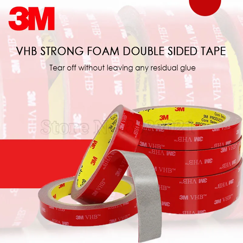 

3M VHB Acrylic adhesive Double-sided FoamTape Strong Adhese Pad IP68 Waterproof High-quality Reuse Home Car Office Decor 5608