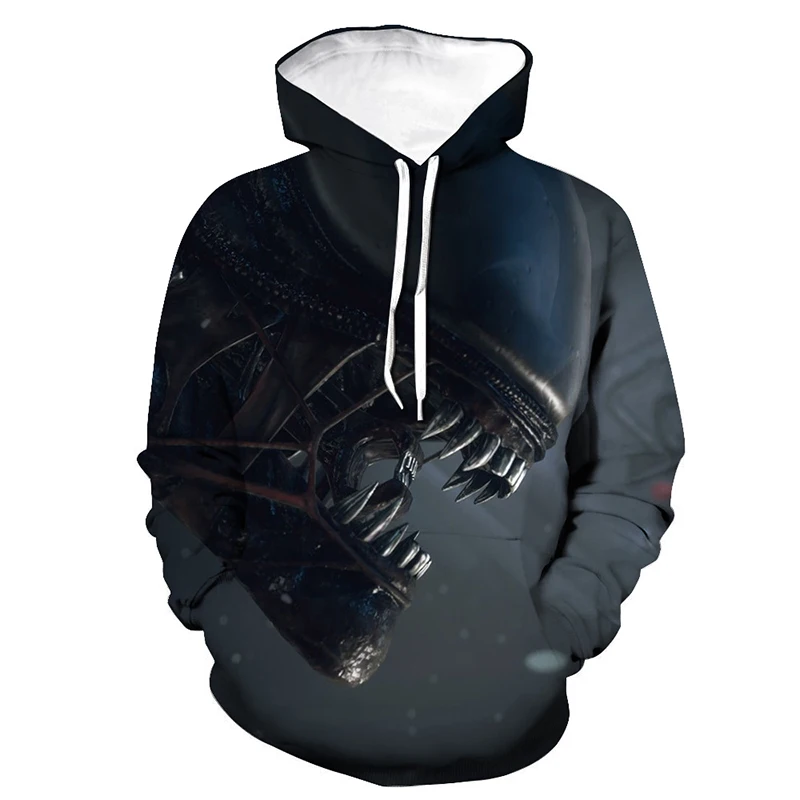 

New Fashion Alien 3D Print Hoodies Men's Sport Casual Hooded Sweatshirt Fashion Pullover Hip Hop Hoodie Male Tops Coat Clothing