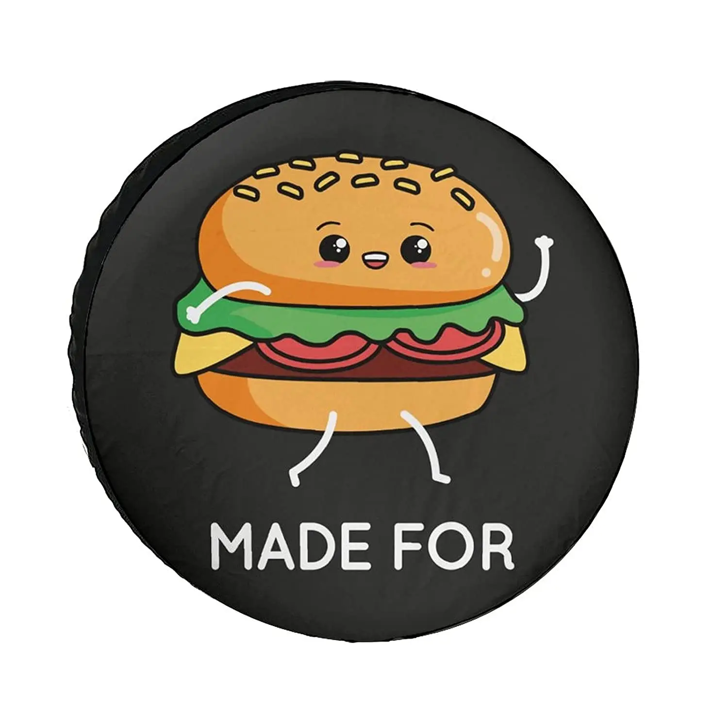 

Burger Fries Lovers Universe Exploration Tire Covers Wheel Cover Protectors Weatherproof UV Protection Spare Tire