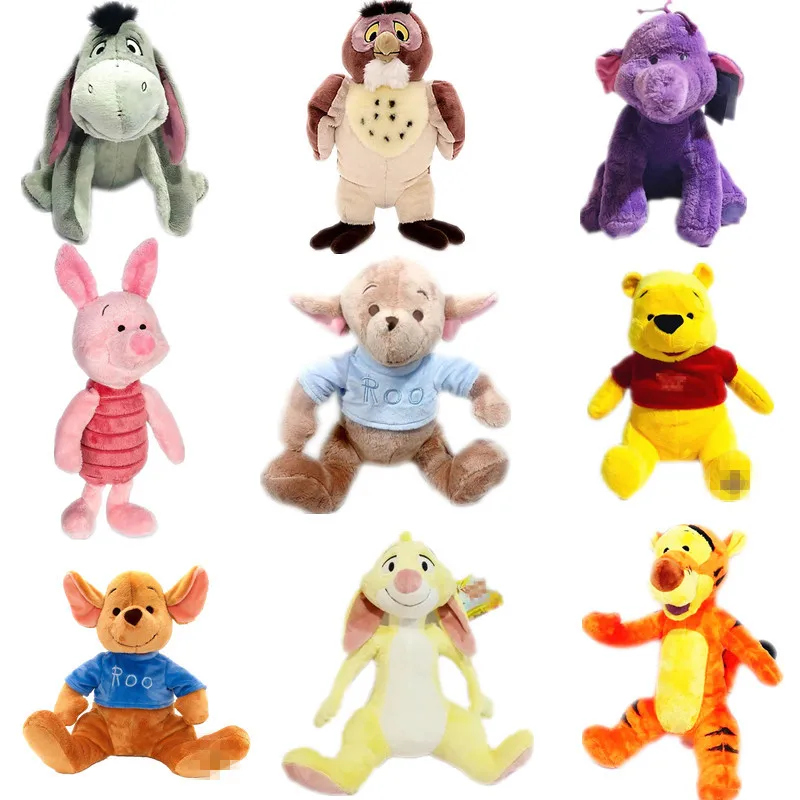 1 шт./лот Плюшевые Тигра &quotСлон&quot Ослик кенгуру кукла попугая детское Подарочное