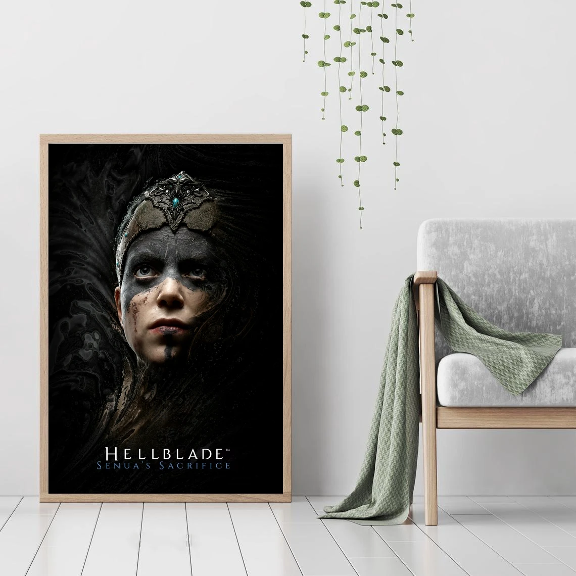 

Видеоигра Hellblade-Senua's Sacrifice, Холщовый постер для дома картины для украшения стен (без рамки)