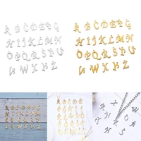 50pcs a z 26 english alphabet stainless steel pendants diy earring charms for diy bracelets necklace jewelry making accessories