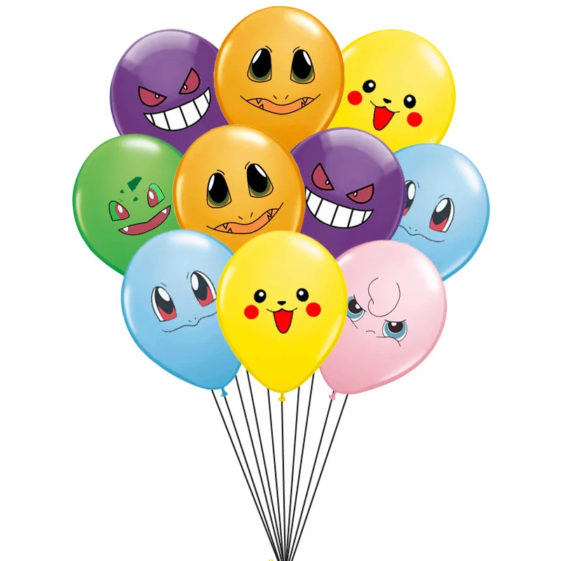 Новинка 12 дюймов Мультяшные шары Пикачу pokemon go expression шарики для день рождения вечерние украшения для детского душа детские игрушки в виде героев