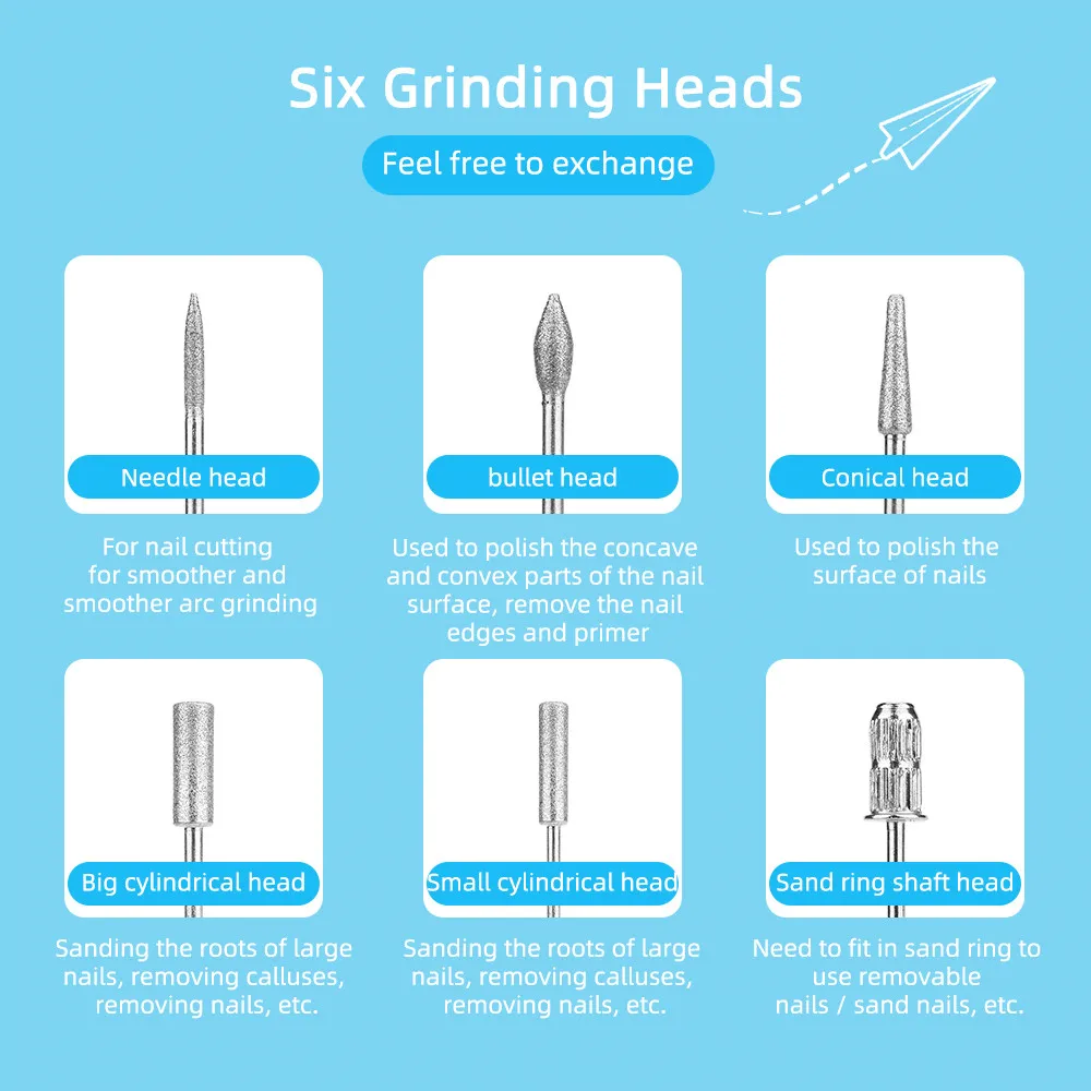 Машинка для маникюра ATOMUS электрическая с регулируемой скоростью 20000