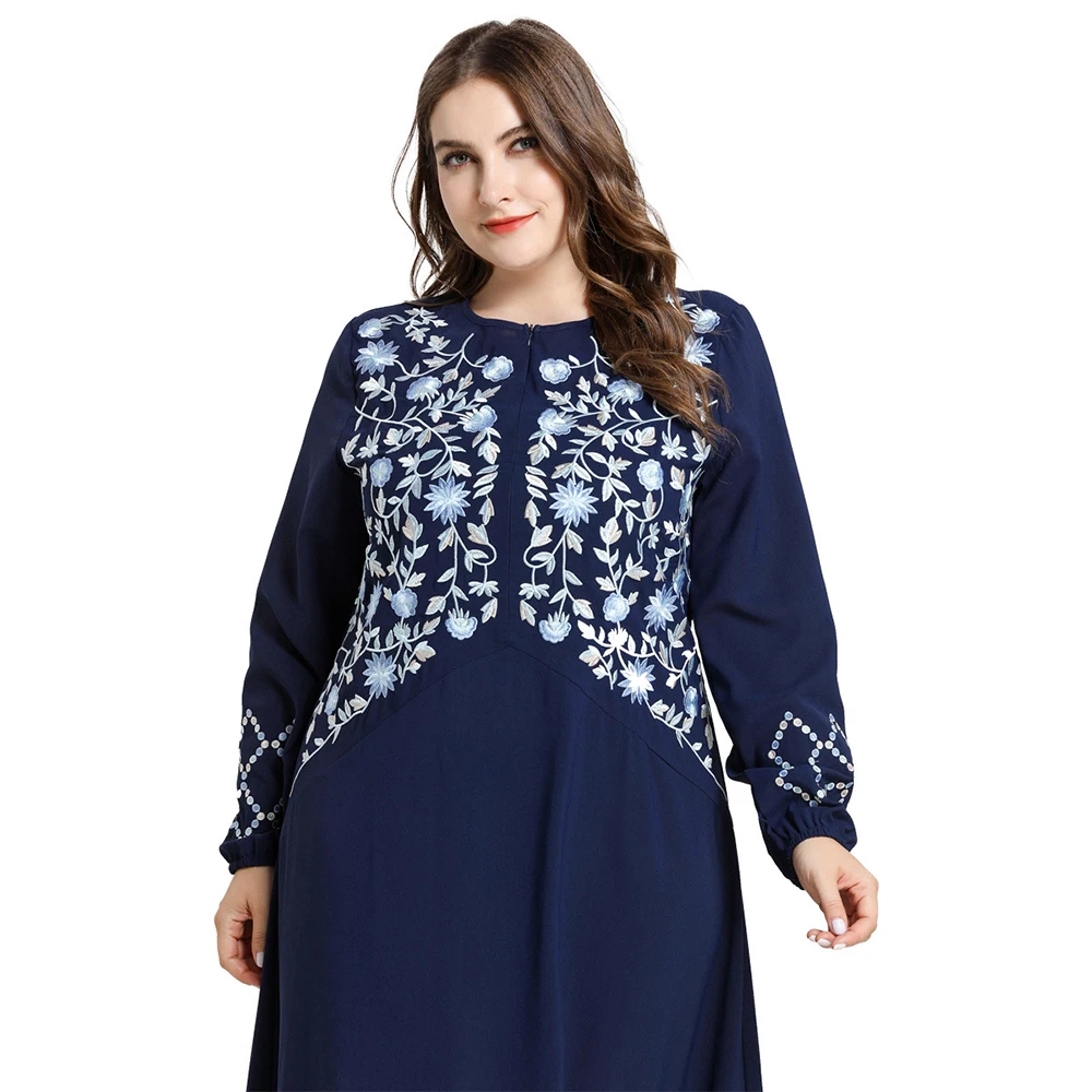 Новое мусульманское женское платье в Дубае Abaya длинное макси с вышивкой