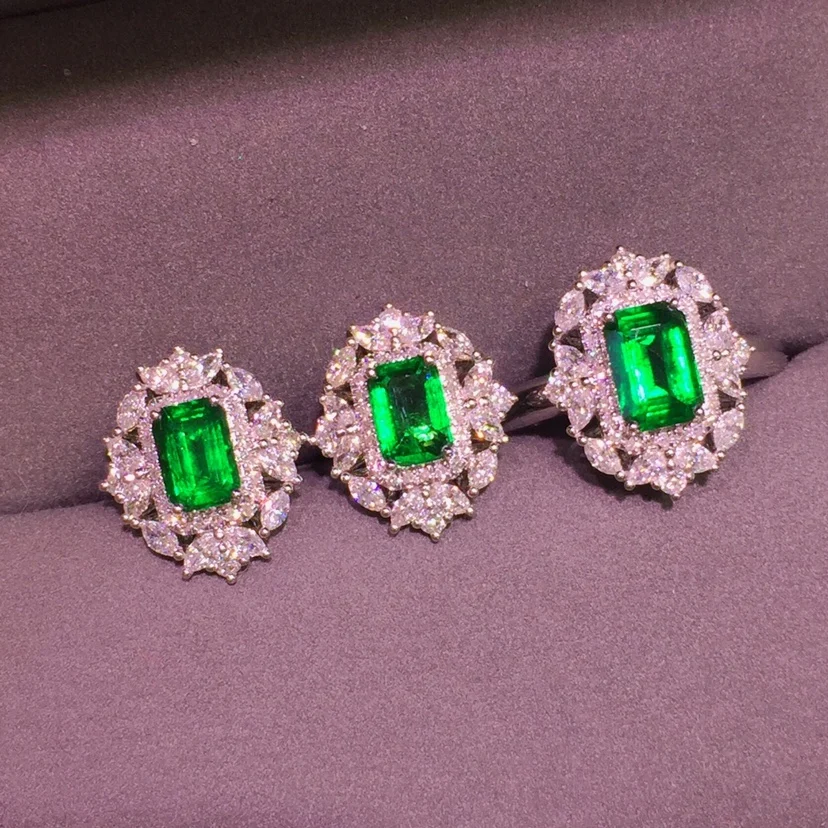 Изящные Ювелирные изделия чистые бриллианты натуральные драгоценные камни 2