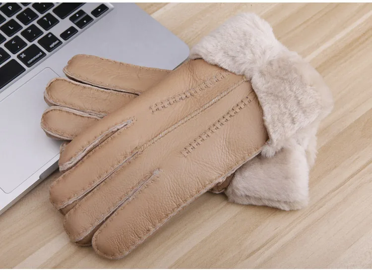 Перчатки ветронепроницаемые женские из натуральной кожи|Женские перчатки| |