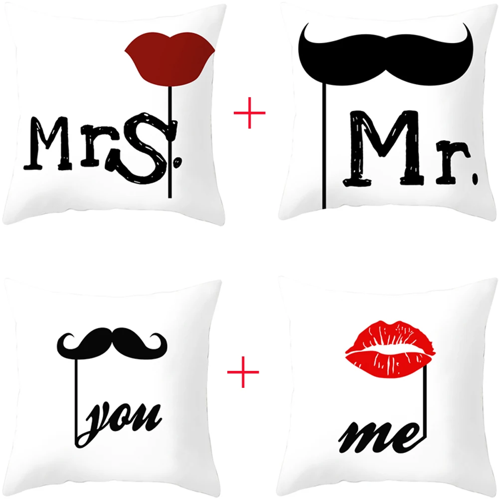 Funda de almohada decorativa para el d&iacute;a de San Valent&iacute;n, funda de coj&iacute;n para sof&aacute;, funda de almohada para cama de amor, decoraci&oacute;n del hogar, funda de coj&iacute;n para coche, funda de almohada 45cm-5