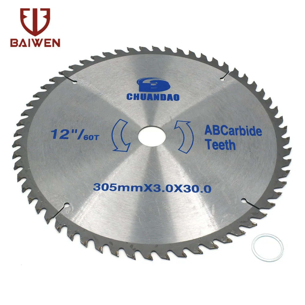 

12" 300mm Circular Saw Blades Carbide Cutting Wheel For Rotary Cutting For Wood Aluminum 60T/80T/100T/120T