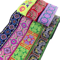 new 5yardspiece width 5cm embroidery national lace fabric webbing for clothes diy handmade ribbon accessory for craft