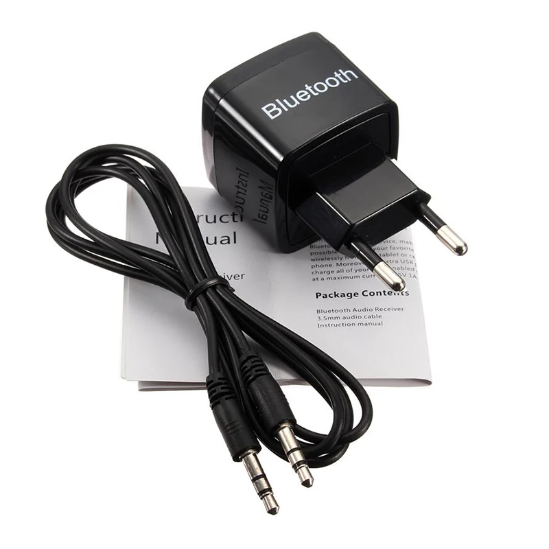 

Wireless Bluetooth Receiver Audio Adapter 3.5MM AUX Stereo Music Receiver V3.0 EU US Plug AC Adapter 110~240V for Wired Speaker