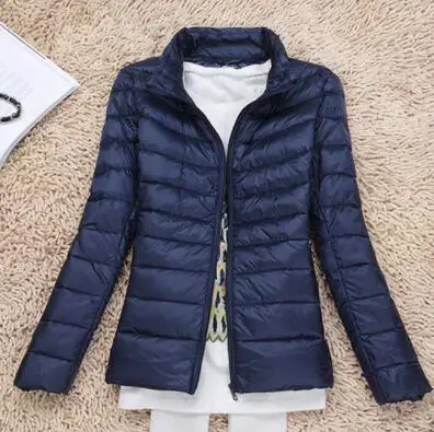 Invierno mujer ultraligero Delgado abajo chaqueta Banco pato chaquetas con capucha manga larga abrigo calido Parka mujer|Женские