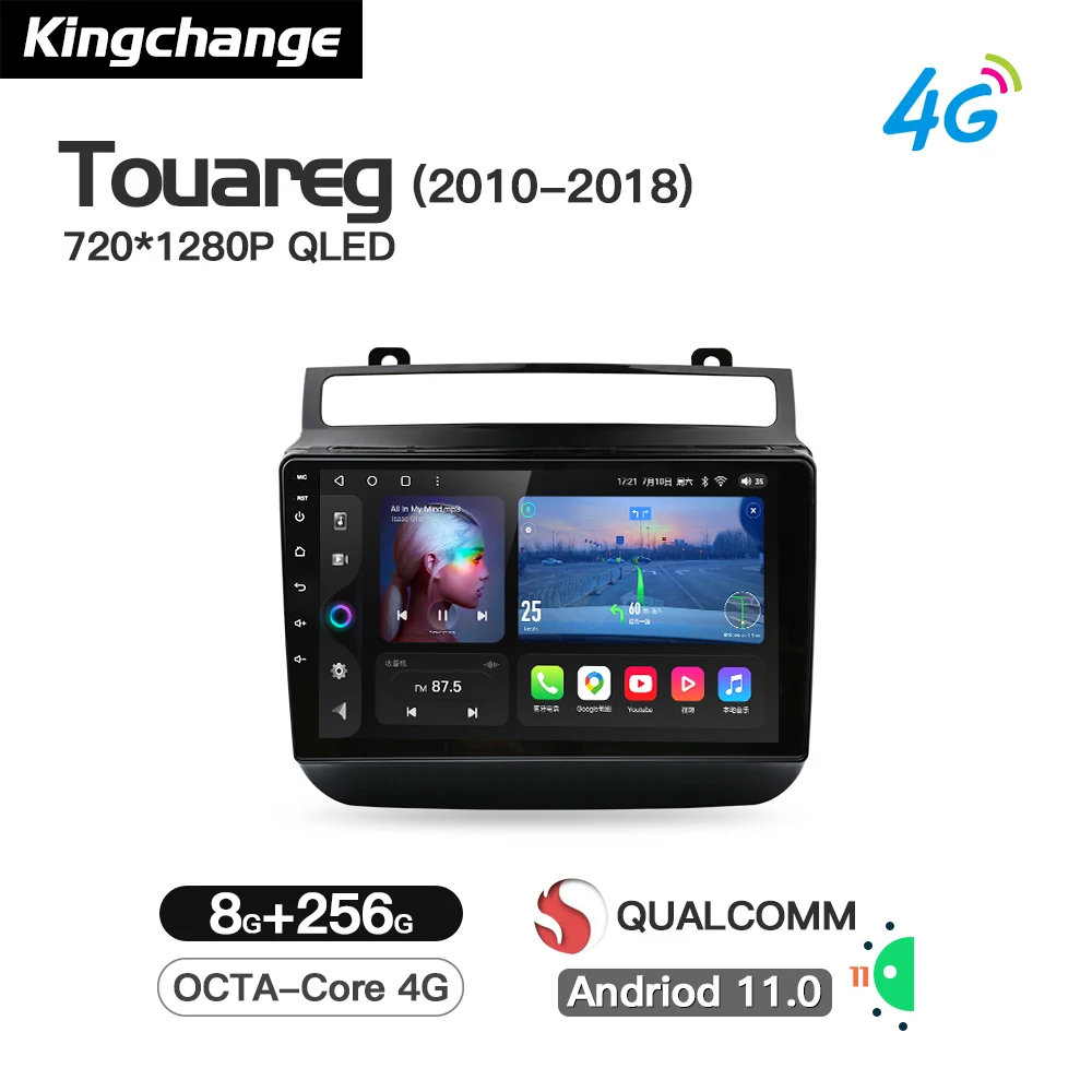 

Kingchange Car Multimedia Video Player Navigation For Volkswagen Touareg 2010 - 2018 Radio Stereo BT GPS Wifi DSP