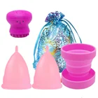 Менструальная чаша Женская, силиконовая, многоразовая, складная, 2 шт.