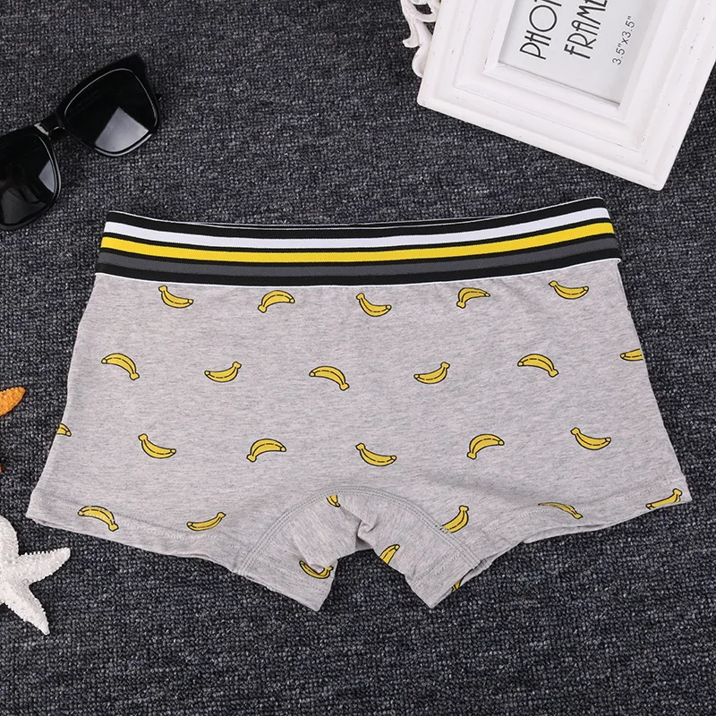 

ECTUSAMAT Fashion Panties Briefs Soft Cute Bananas Printing Lady Knickers Women Underwear Neutral Boyshort