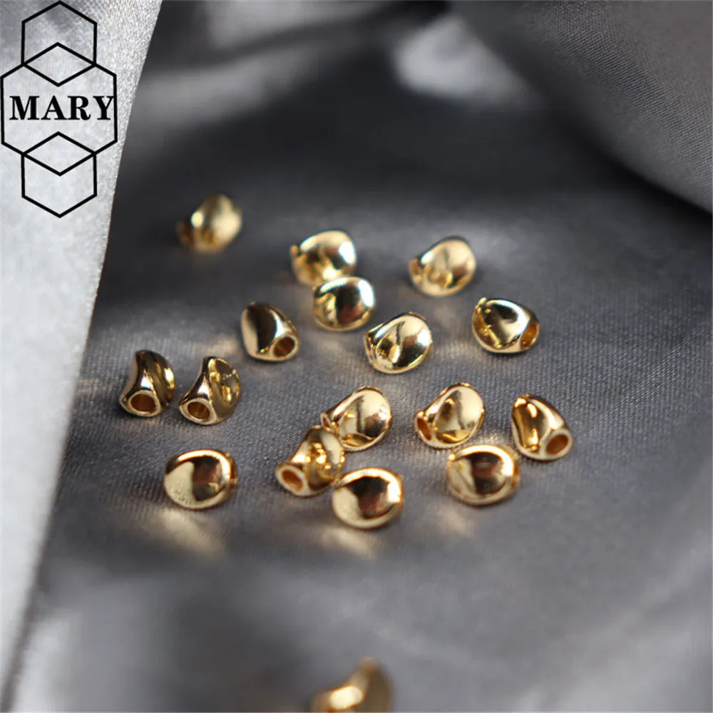 Скрученные бусины в форме лица с золотом 18 карат аксессуары ручной работы сделай