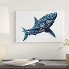 Настенная живопись, Модульная картина с изображением акул, настенное украшение для гостиной