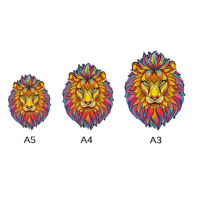 

Wooden Puzzle Animals Fox Cat Lion Wolf Puzzle Toy Each Piece Is Cartoon Animal Wooden Jigsaw Puzzle For Adults Kids Toys