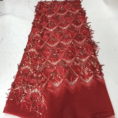 8 as picture 5 ярдов/шт) бирюзово-зеленая кружевная ткань с блестками и кисточками, африканская французская сетчатая кружевная ткань для модного праздничного платья FLV59 - Цвет: 8 as picture