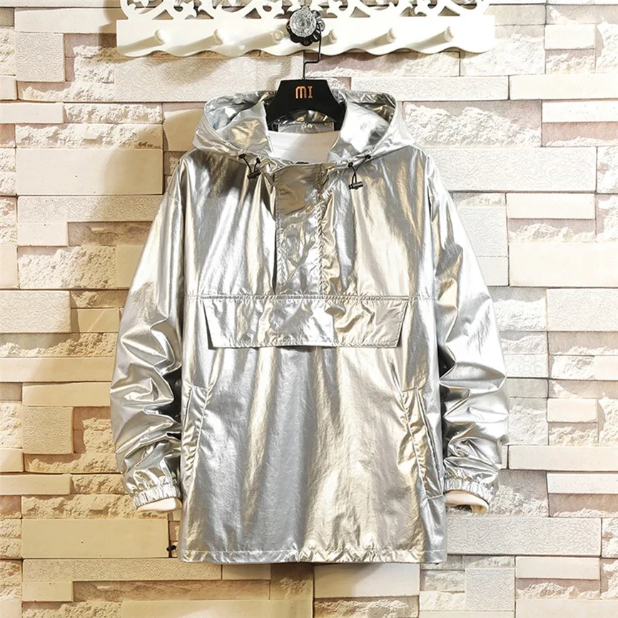 Куртка бомбер большого размера Мужская однотонная куртка с длинным рукавом