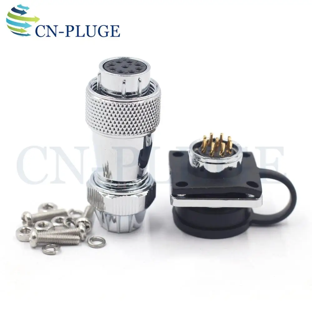 WS16 серии 9-контактный разъем Водонепроницаемый авиационные разъёмы светодиодный